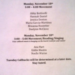 Wednesday Callbacks