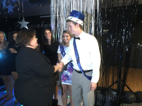 Senior Abner Johnson is crowned king. 