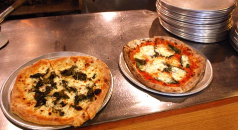 After the interview, the Bella Luna staff presented us with two of their favourite pizzas. Photo by Kelby Bartley